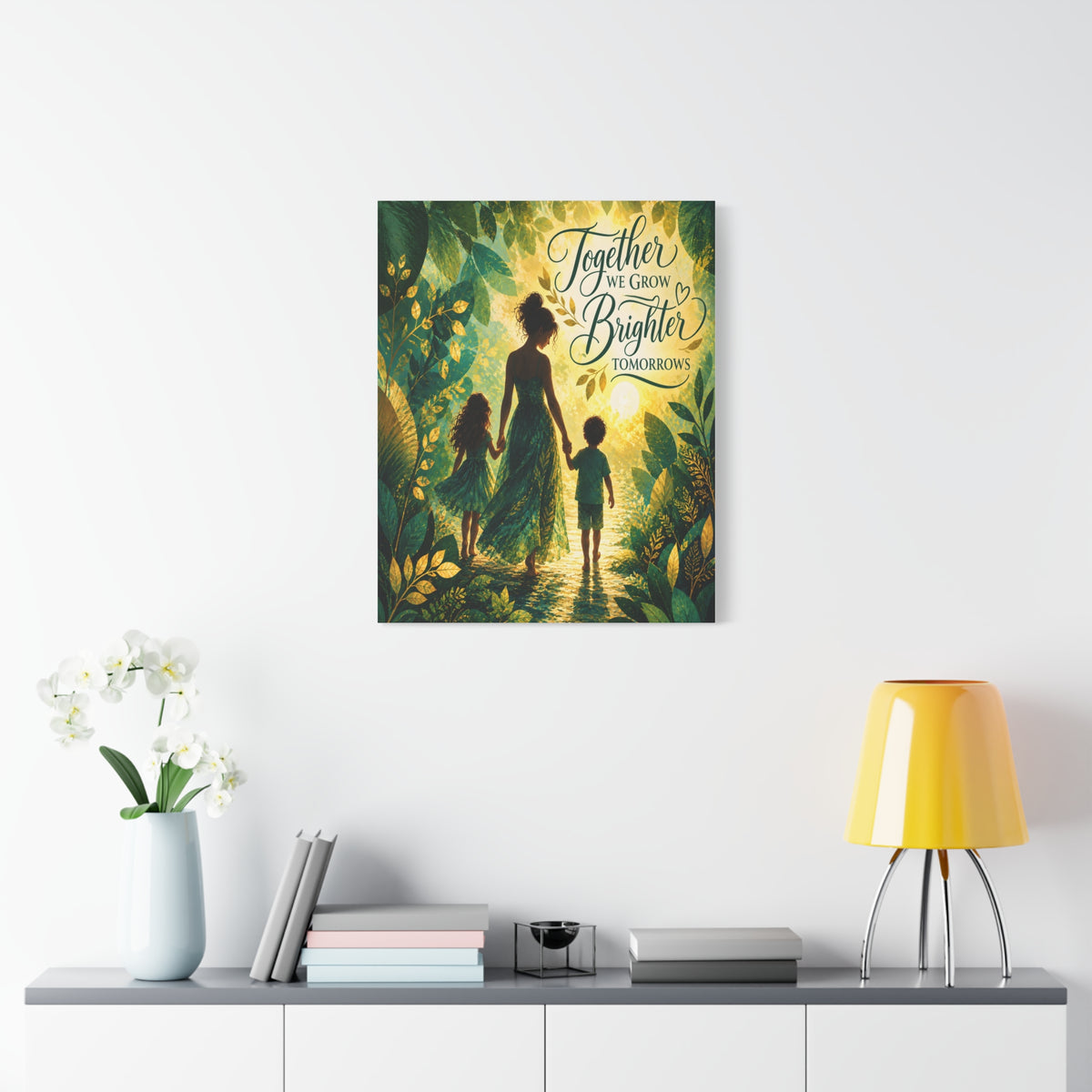 Together We Grow Brighter Tomorrows – Mother & Children Wall Art