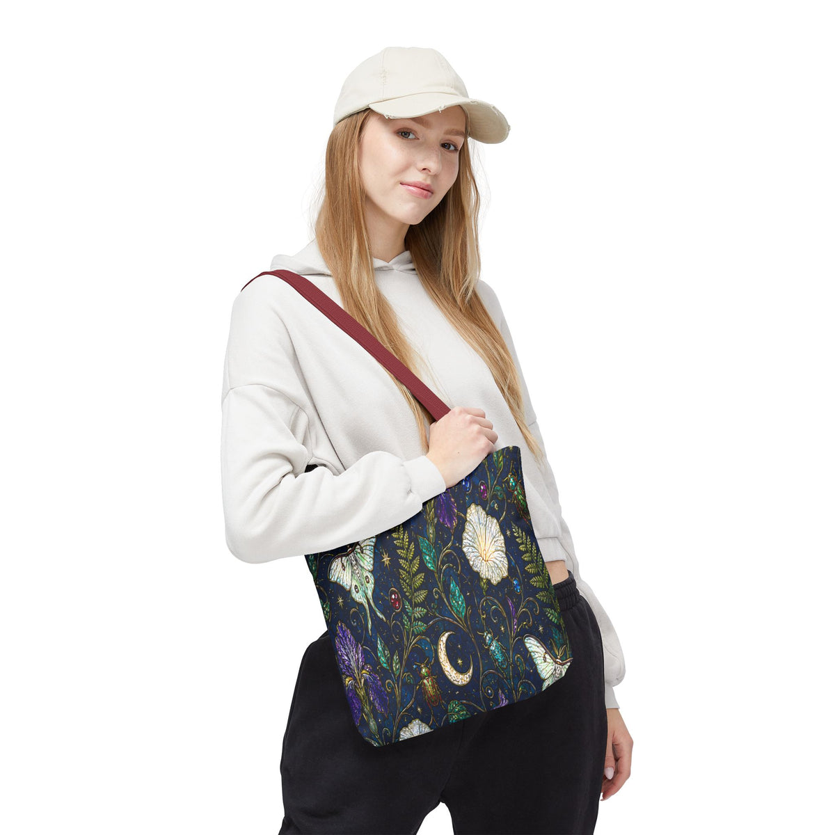 Moonlit Menagerie Garden | Celestial Botanical Tote Bag