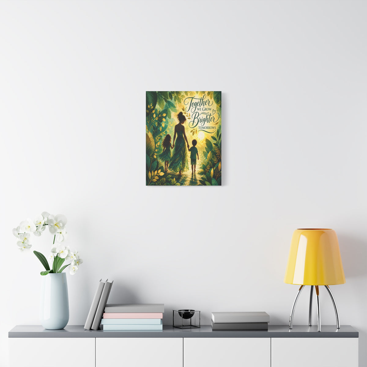 Together We Grow Brighter Tomorrows – Mother & Children Wall Art