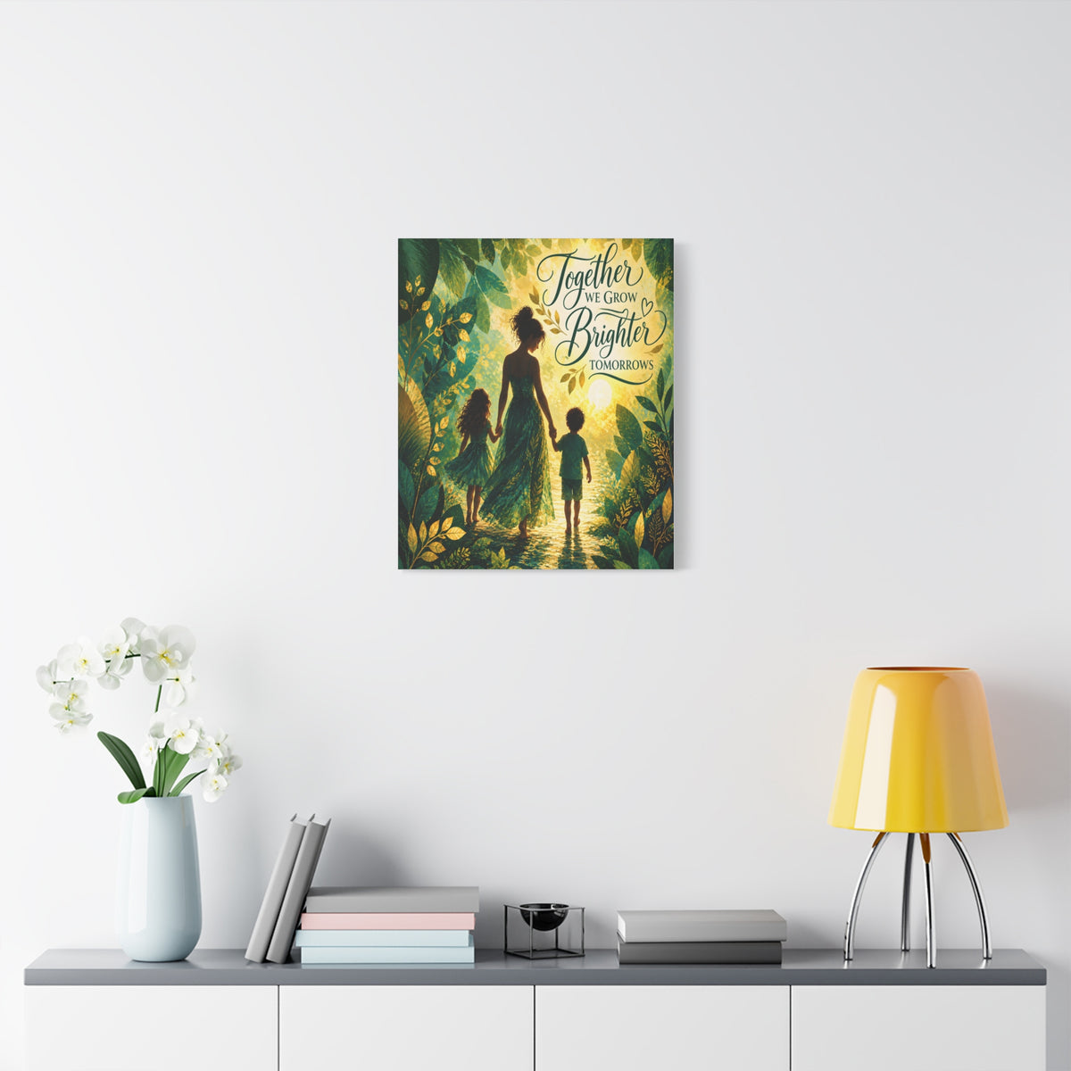 Together We Grow Brighter Tomorrows – Mother & Children Wall Art