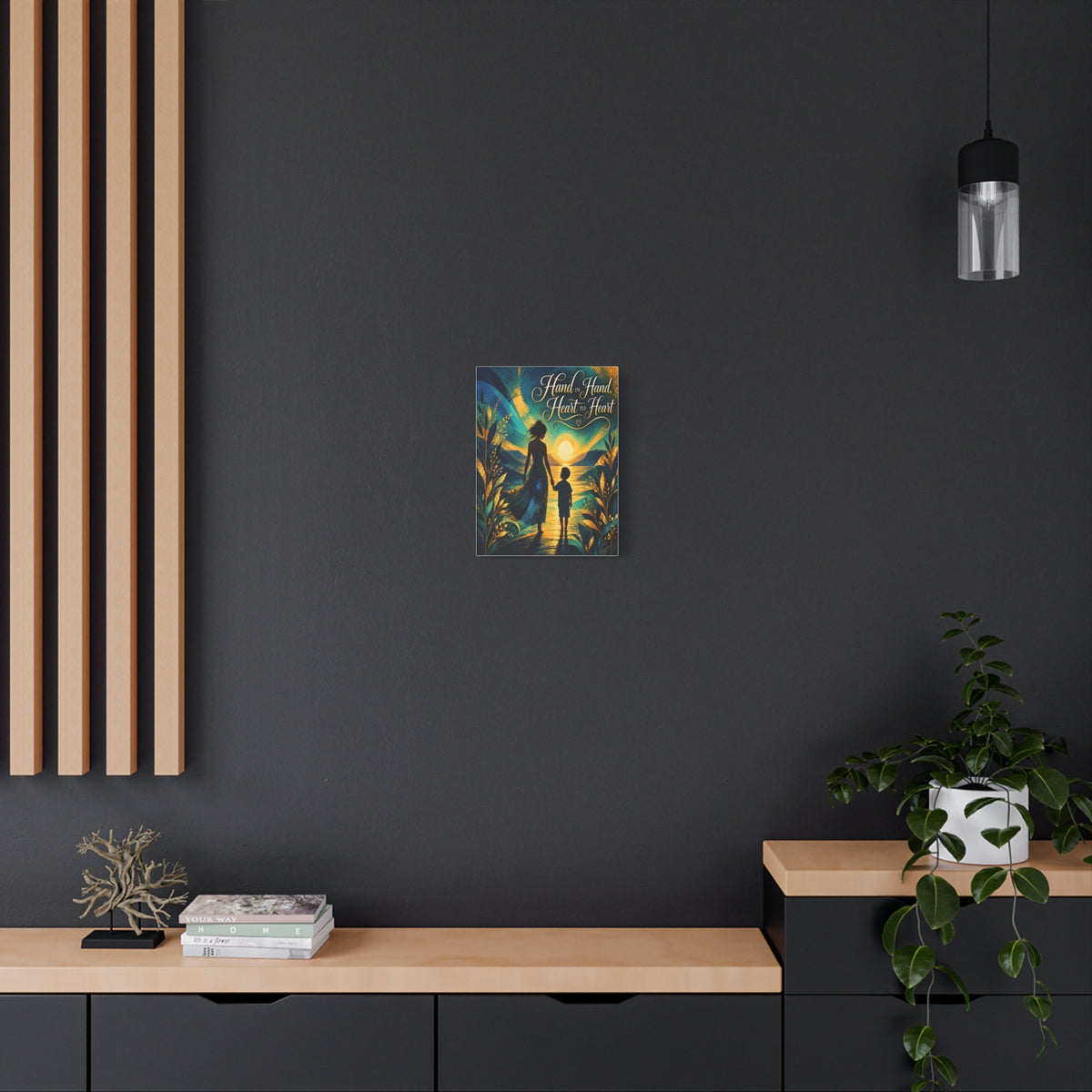 Hand in Hand, Heart to Heart Mother and Son Wall Art
