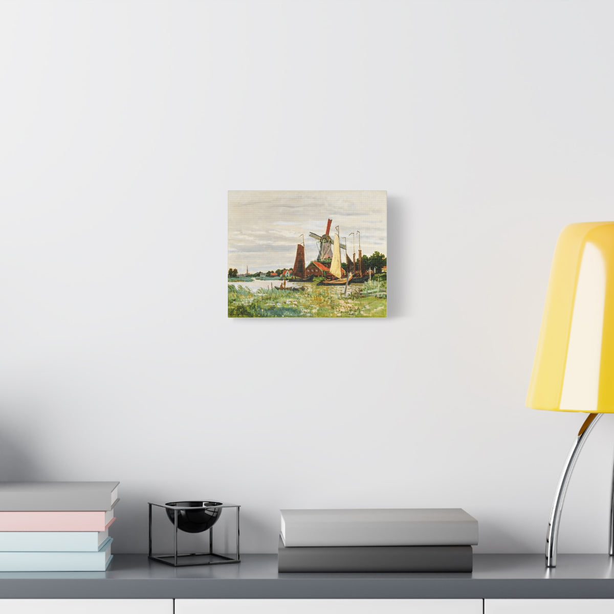 Claude Monet Dutch Windmill Wall Art | Zaandam Impressionist Landscape Print