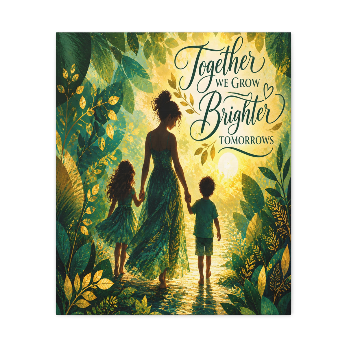 Together We Grow Brighter Tomorrows – Mother & Children Wall Art