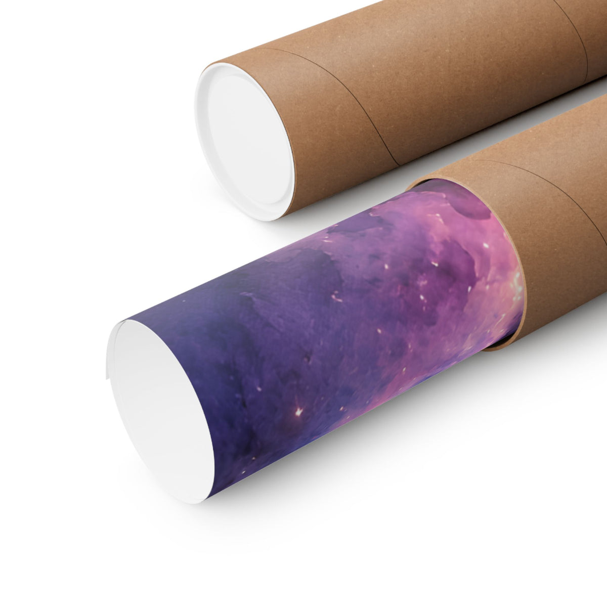 Celestial Dolphin Nebula – Purple Galaxy Watercolor Art Print