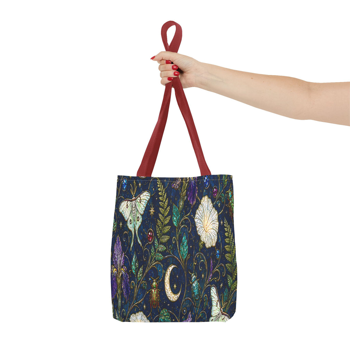 Moonlit Menagerie Garden | Celestial Botanical Tote Bag