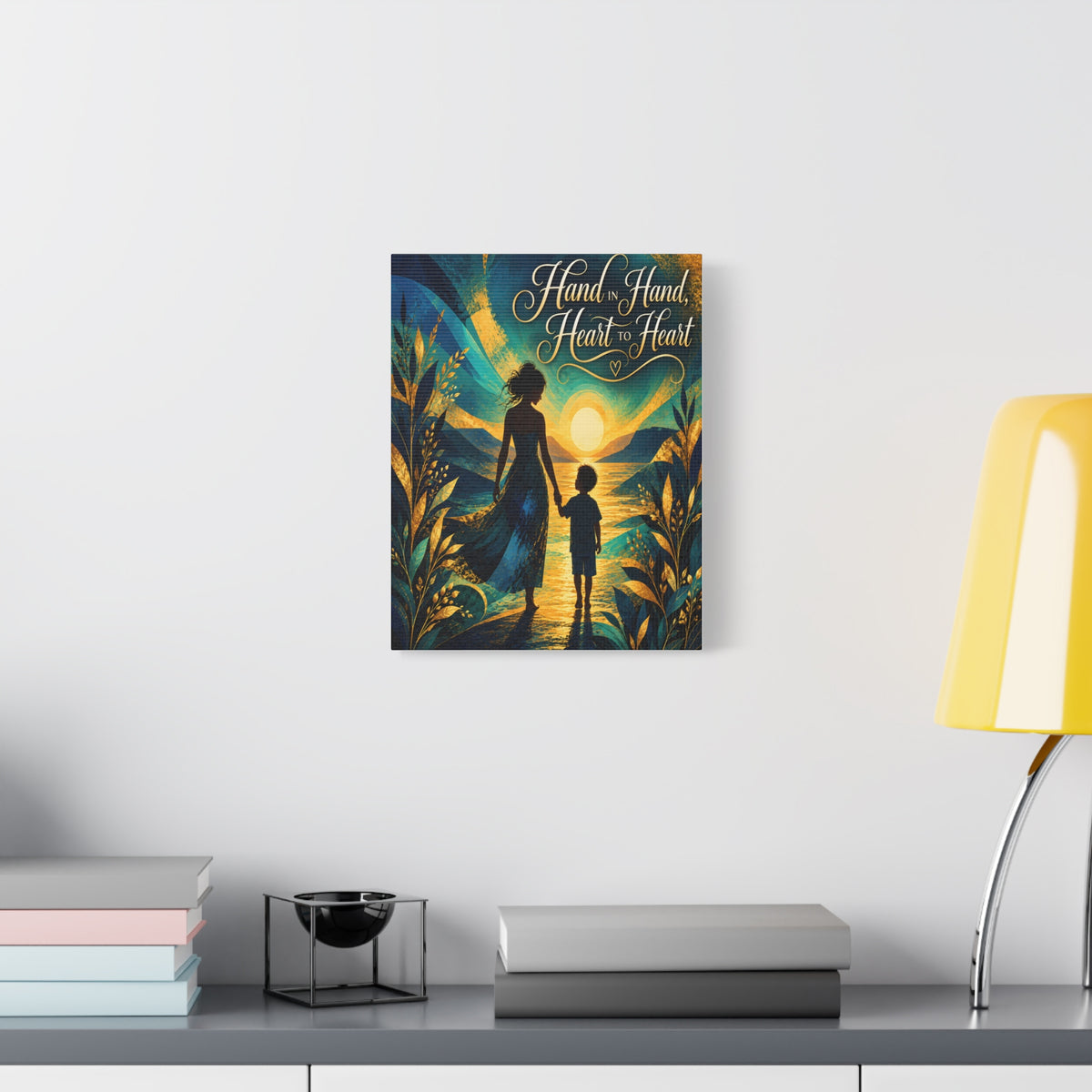 Hand in Hand, Heart to Heart Mother and Son Wall Art