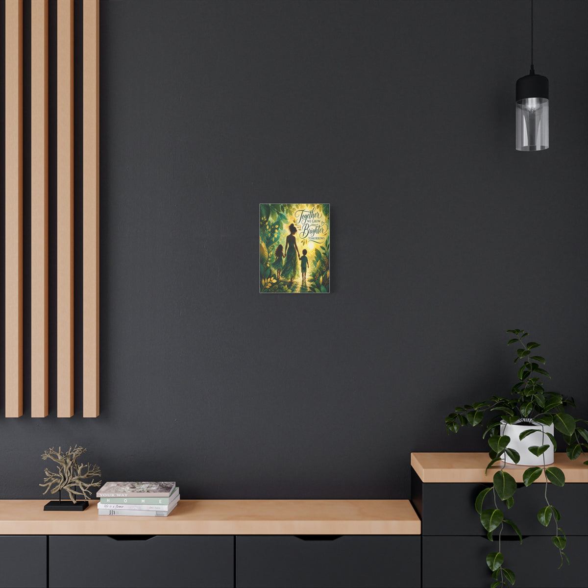 Together We Grow Brighter Tomorrows – Mother & Children Wall Art