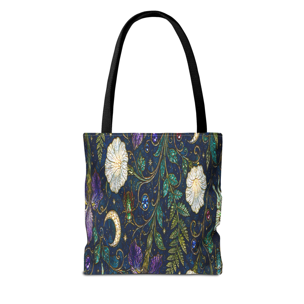 Moonlit Menagerie Garden | Celestial Botanical Tote Bag