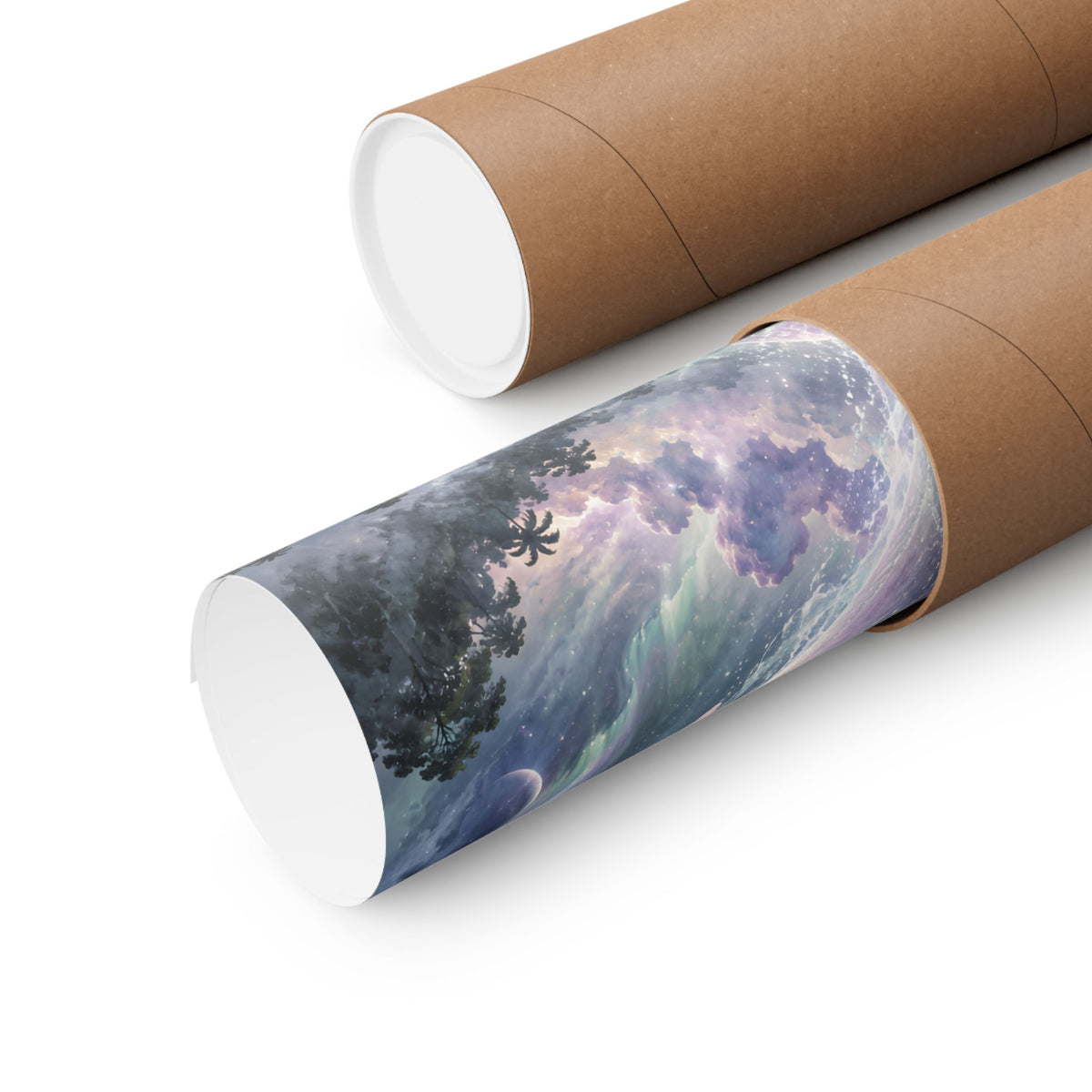 Celestial Dolphin’s Aurora Leap – Mystical Watercolor Wall Art