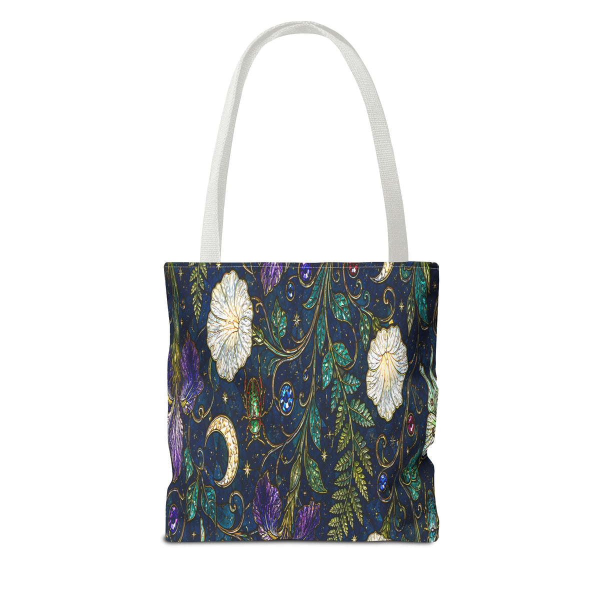 Moonlit Menagerie Garden | Celestial Botanical Tote Bag