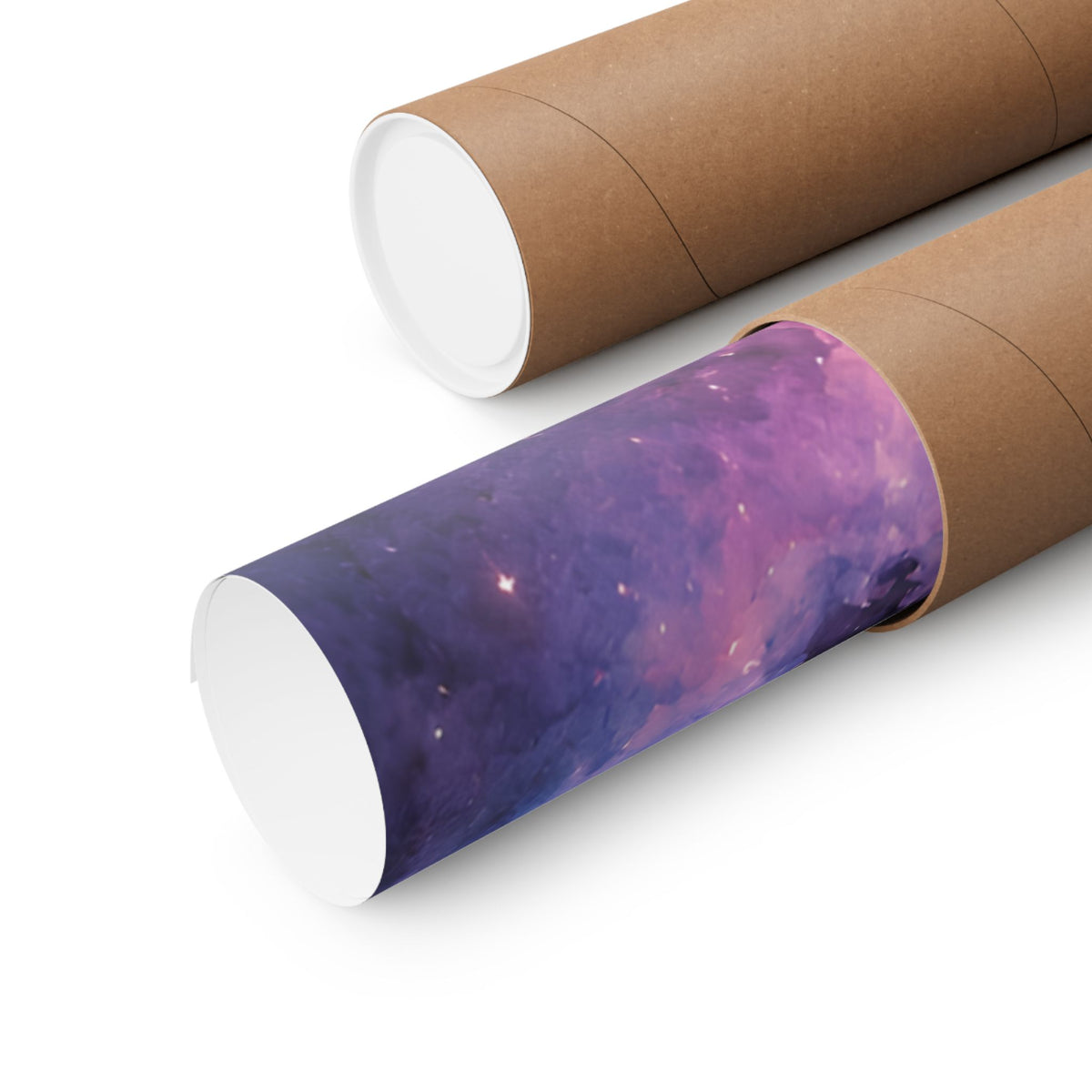 Celestial Dolphin Nebula – Purple Galaxy Watercolor Art Print