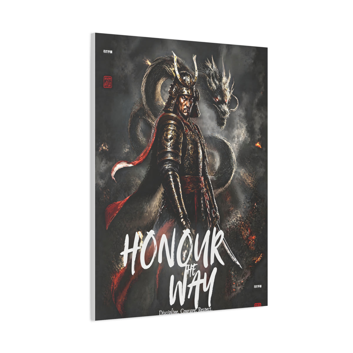 Samurai Warrior Canvas Print — "Honour the Way" Matte Stretched Wall Art