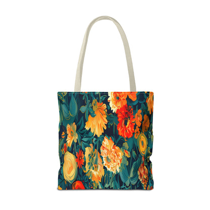 Floral Garden Tote Bag — Vibrant Botanical All-Over Print