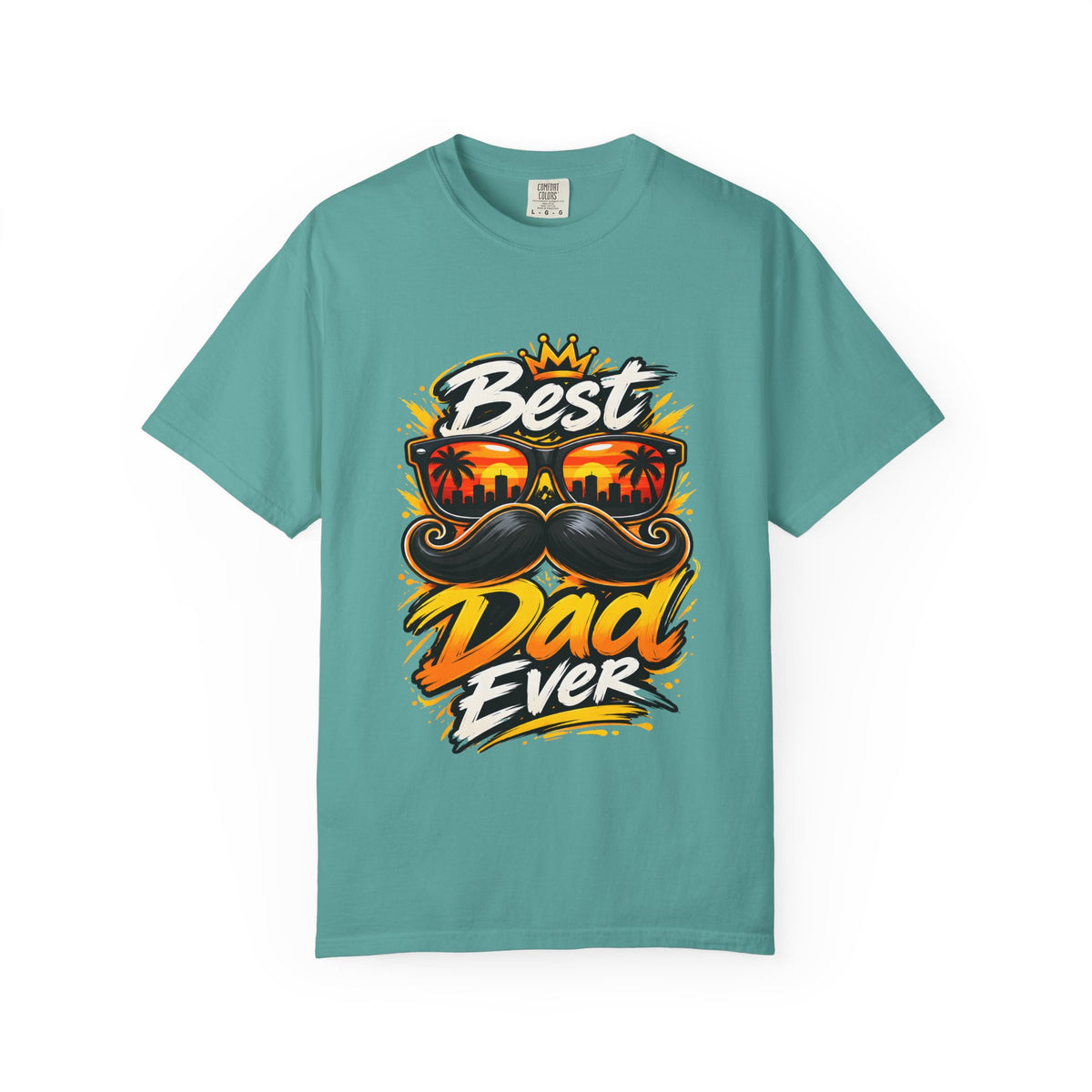 Best Dad Ever T-Shirt | Retro Sunglasses & Mustache Father's Day Tee