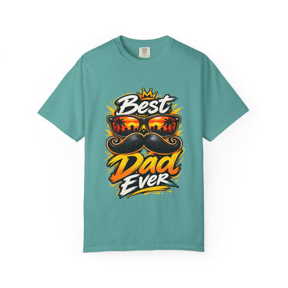 Best Dad Ever T-Shirt | Retro Sunglasses & Mustache Father's Day Tee