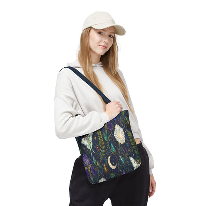 Moonlit Menagerie Garden | Celestial Botanical Tote Bag