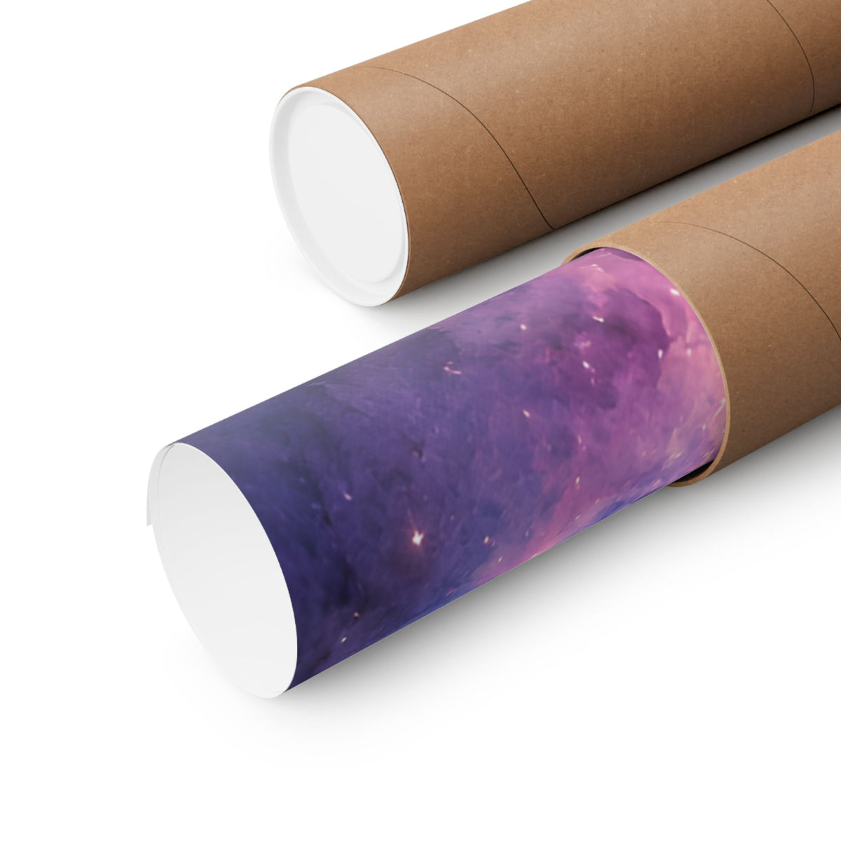 Celestial Dolphin Nebula – Purple Galaxy Watercolor Art Print