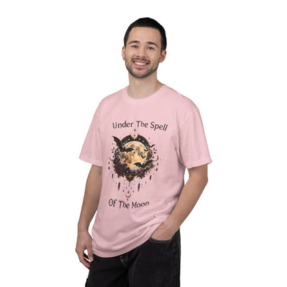 Moonlit Enchantment T-Shirt | Gothic Celestial Moon & Bats Graphic Tee