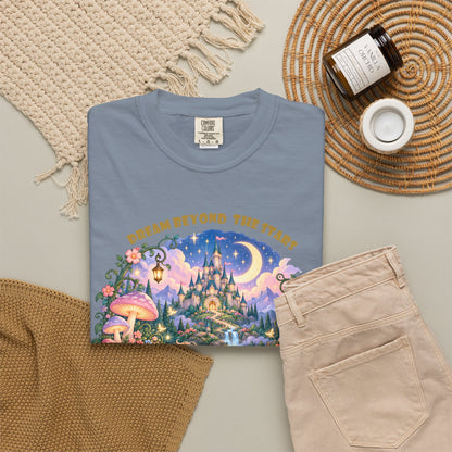 Enchanted Unicorn & Dragon Fairytale T-Shirt – Magical Castle Garden