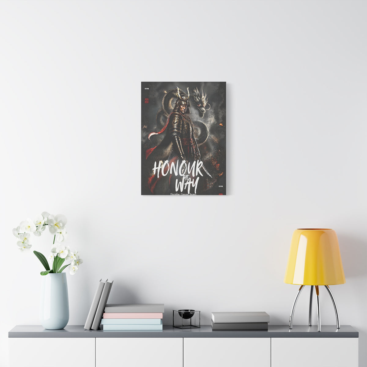 Samurai Warrior Canvas Print — "Honour the Way" Matte Stretched Wall Art