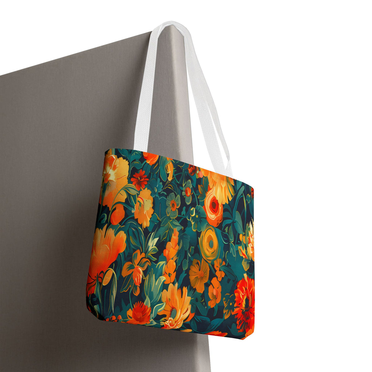 Floral Garden Tote Bag — Vibrant Botanical All-Over Print