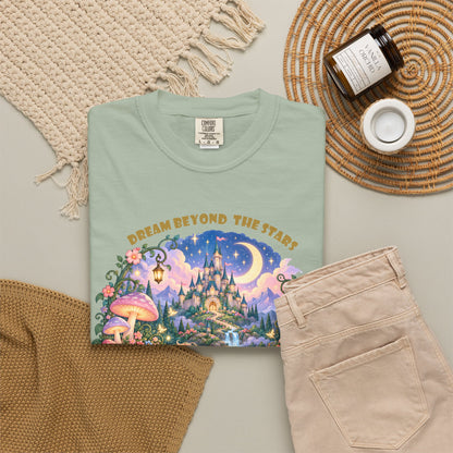 Enchanted Unicorn & Dragon Fairytale T-Shirt – Magical Castle Garden