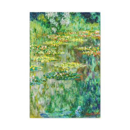 Claude Monet Water Lily Pond Wall Art – Vintage Impressionist Botanical Print