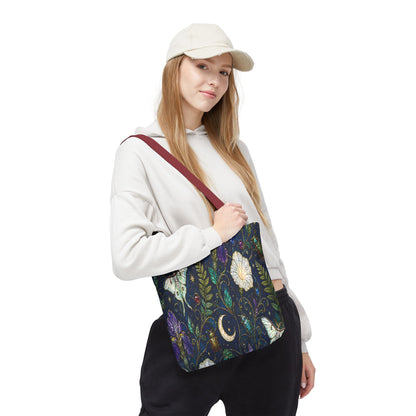 Moonlit Menagerie Garden | Celestial Botanical Tote Bag