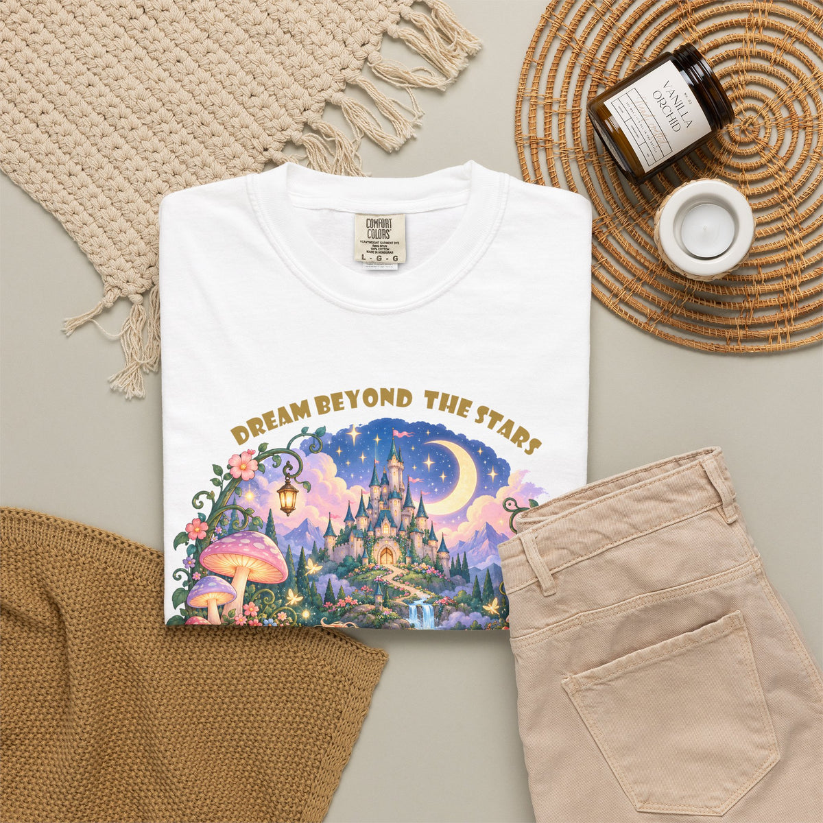 Enchanted Unicorn & Dragon Fairytale T-Shirt – Magical Castle Garden