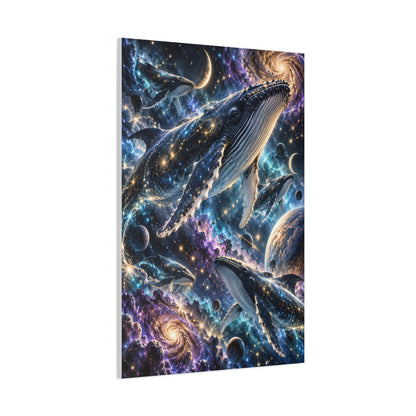 Celestial Whale Migration Galaxy Fantasy Wall Art