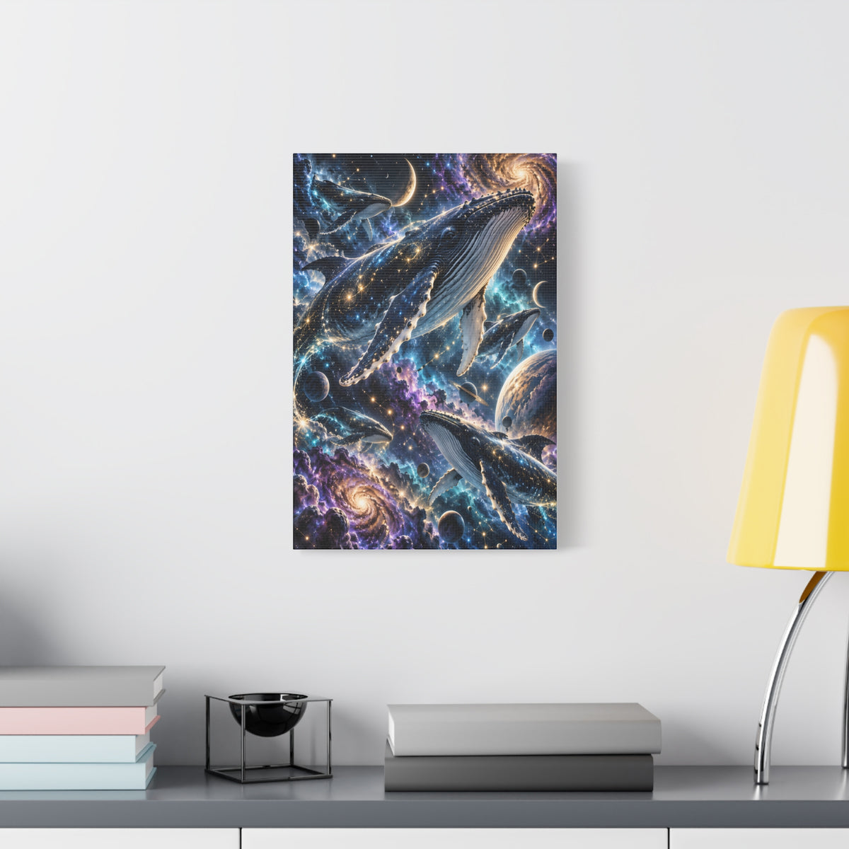 Celestial Whale Migration Galaxy Fantasy Wall Art