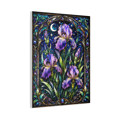 Iris Moon Matte Canvas Wall Art — Stretched Floral Botanical Print