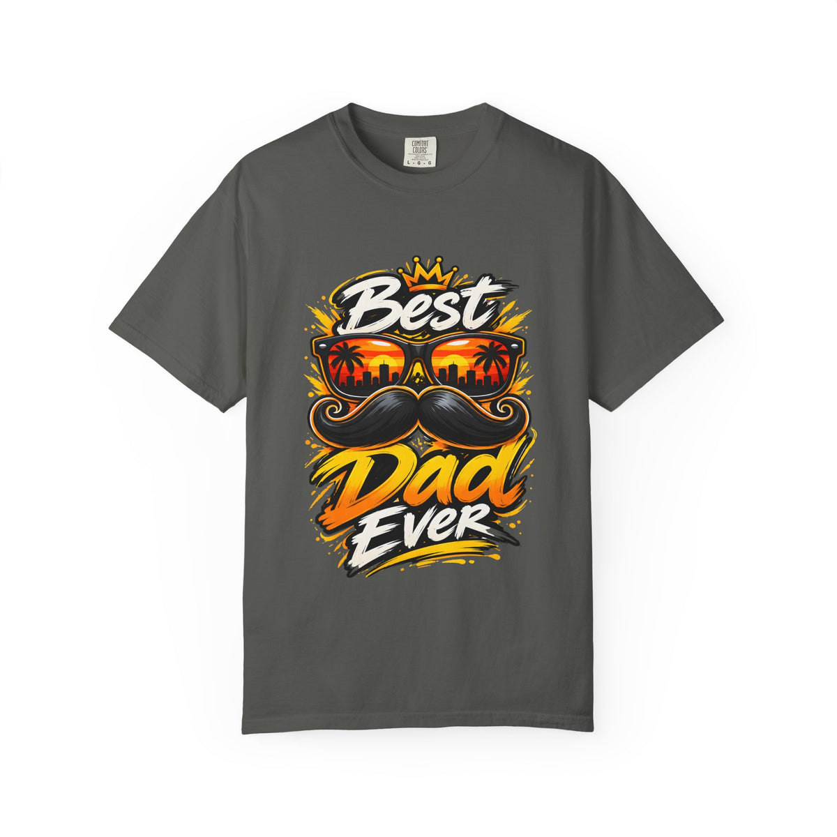 Best Dad Ever T-Shirt | Retro Sunglasses & Mustache Father's Day Tee