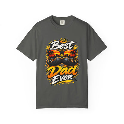 Best Dad Ever T-Shirt | Retro Sunglasses & Mustache Father's Day Tee