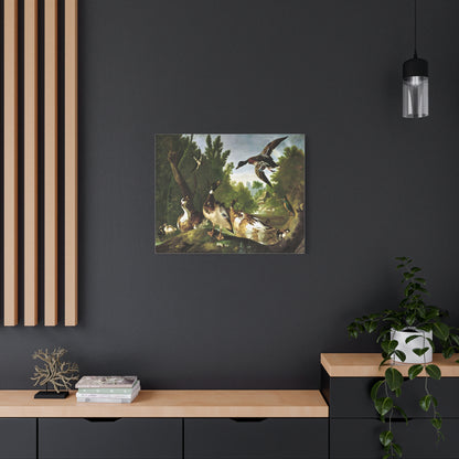 Vintage Ducks & Kingfisher Wall Art | Antique Woodland Bird Painting
