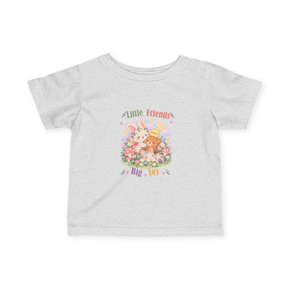 Little Friends Big Joy Kids T-Shirt | Cute Kawaii Woodland Animal Tee
