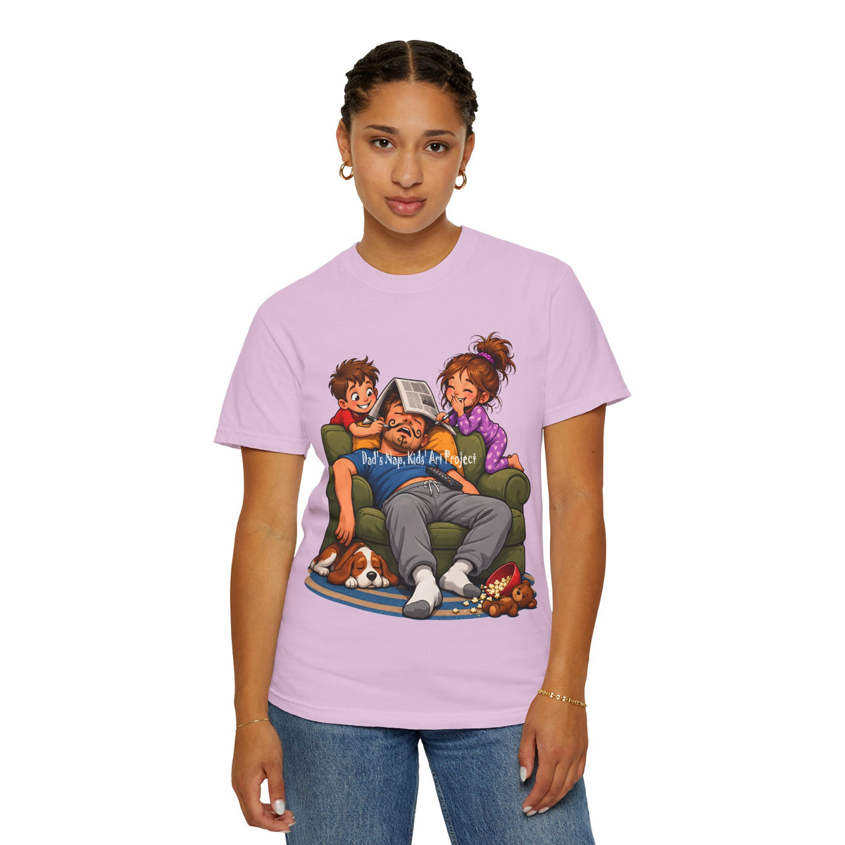 Funny Dad Nap T-Shirt | Kids Prank Sleeping Dad Father's Day Graphic Tee