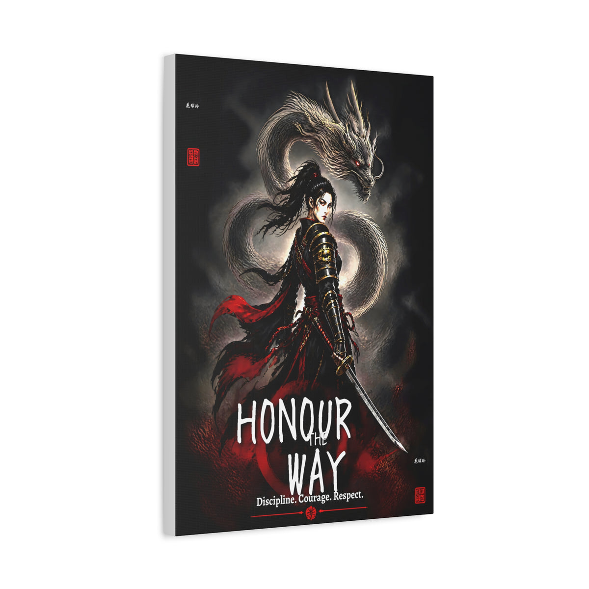 Honour the Way Samurai Dragon Warrior Wall Art