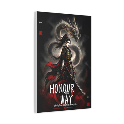 Honour the Way Samurai Dragon Warrior Wall Art