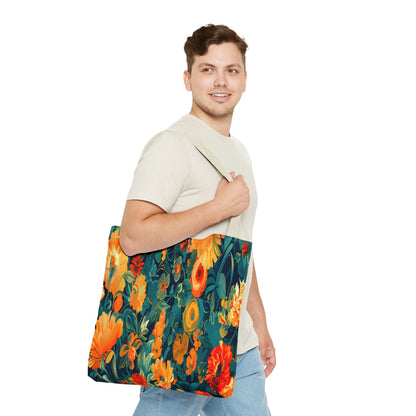 Floral Garden Tote Bag — Vibrant Botanical All-Over Print