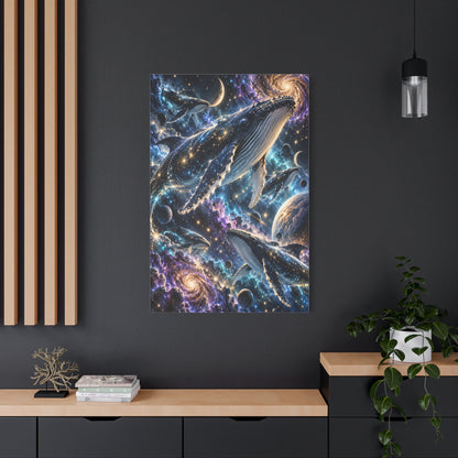 Celestial Whale Migration Galaxy Fantasy Wall Art