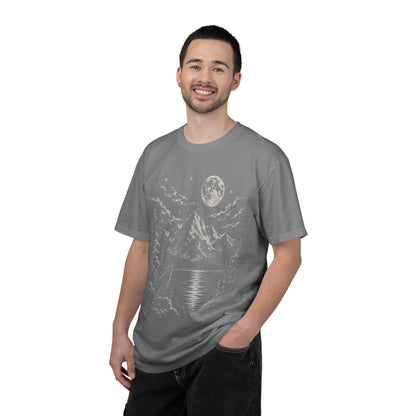 Vintage Wolf Moon T-Shirt – Howling Wolf Mountain & Forest Graphic Tee