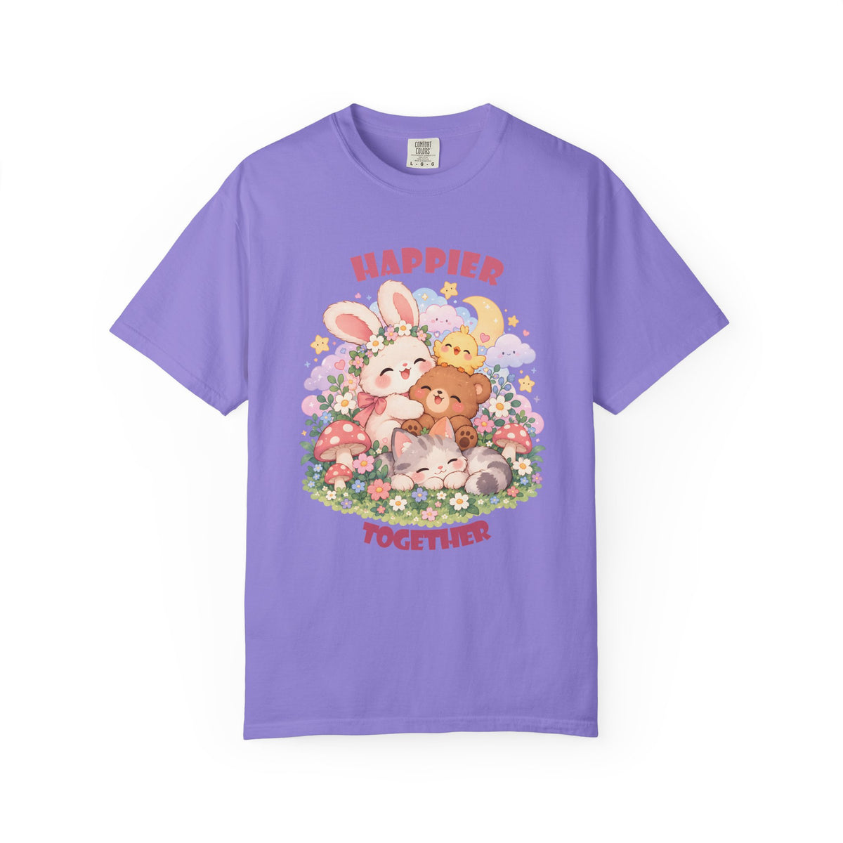Cute Pastel Woodland Friends Kawaii Animal T-Shirt
