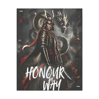 Samurai Warrior Canvas Print — "Honour the Way" Matte Stretched Wall Art
