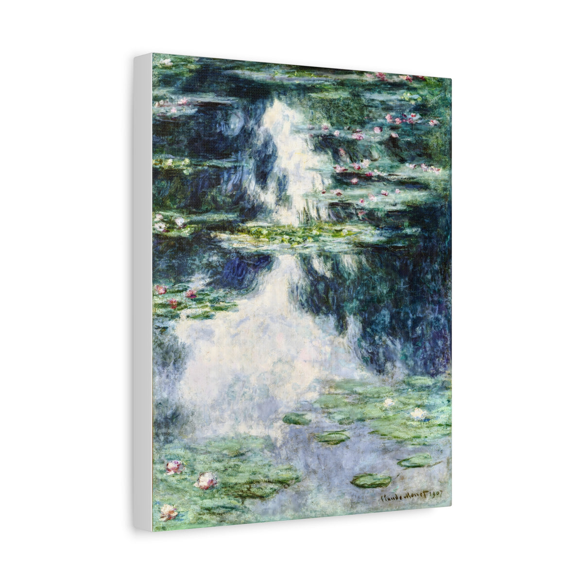 Claude Monet Water Lilies Wall Art | Blue Green Impressionist Pond Print