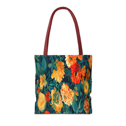 Floral Garden Tote Bag — Vibrant Botanical All-Over Print