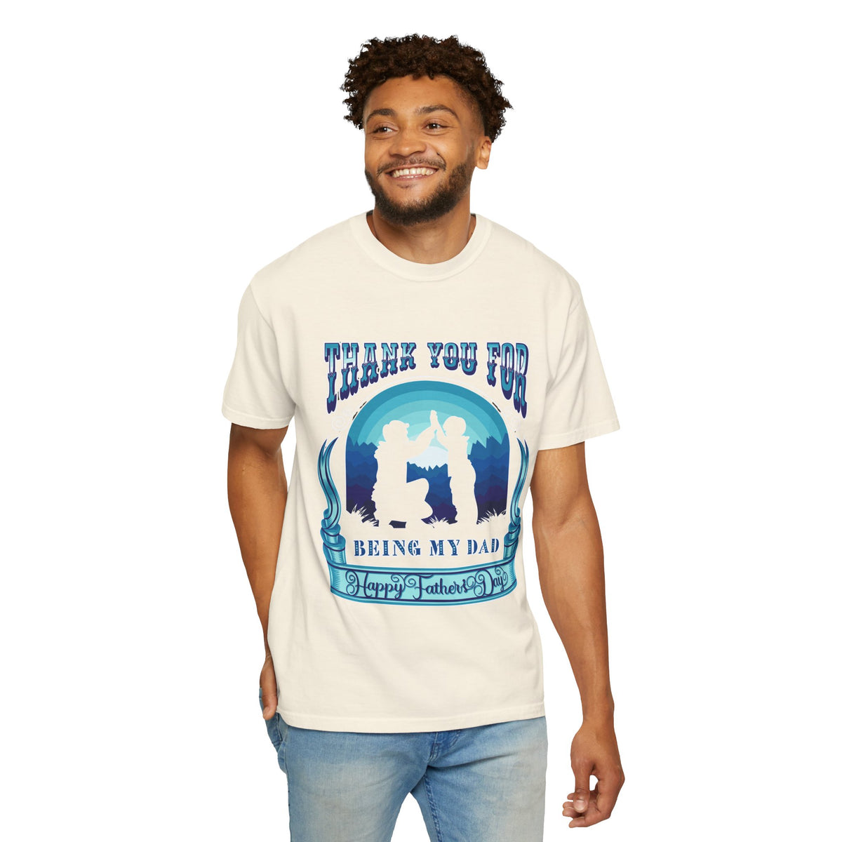 Thank You for Being My Dad T-Shirt | Father's Day High Five Graphic Tee