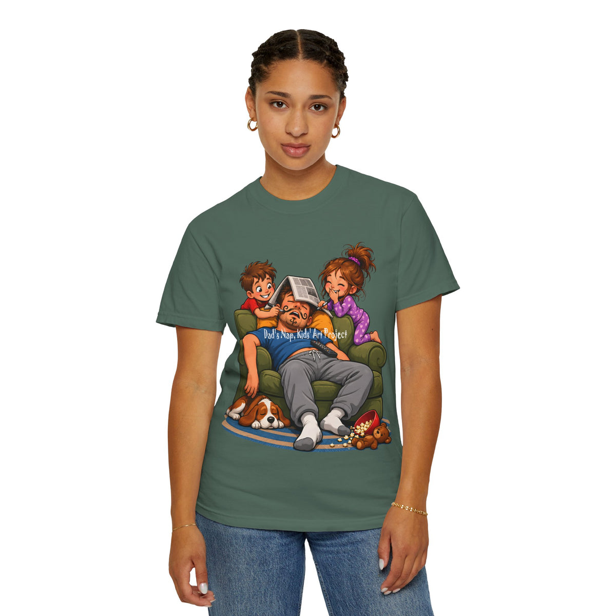 Funny Dad Nap T-Shirt | Kids Prank Sleeping Dad Father's Day Graphic Tee