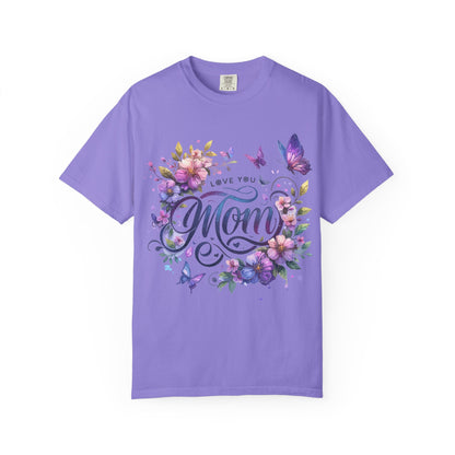 Love You Mom Floral Butterfly Gift Design