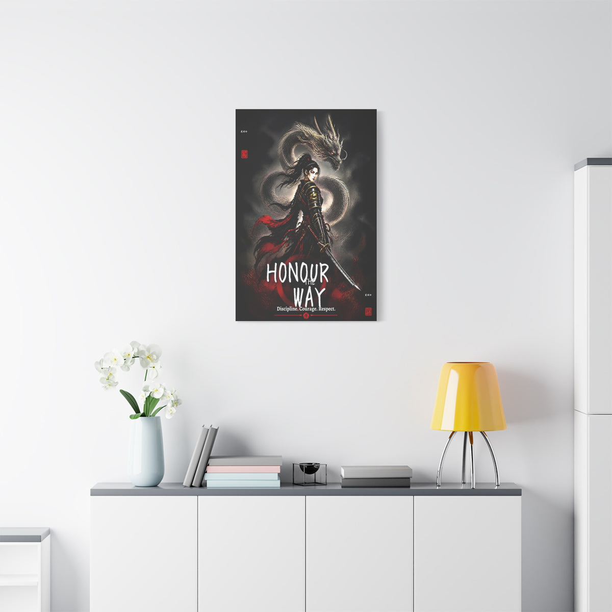 Honour the Way Samurai Dragon Warrior Wall Art